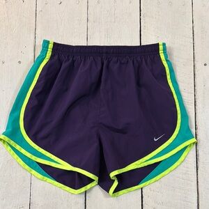 Nike Purple and Teal Running Shorts